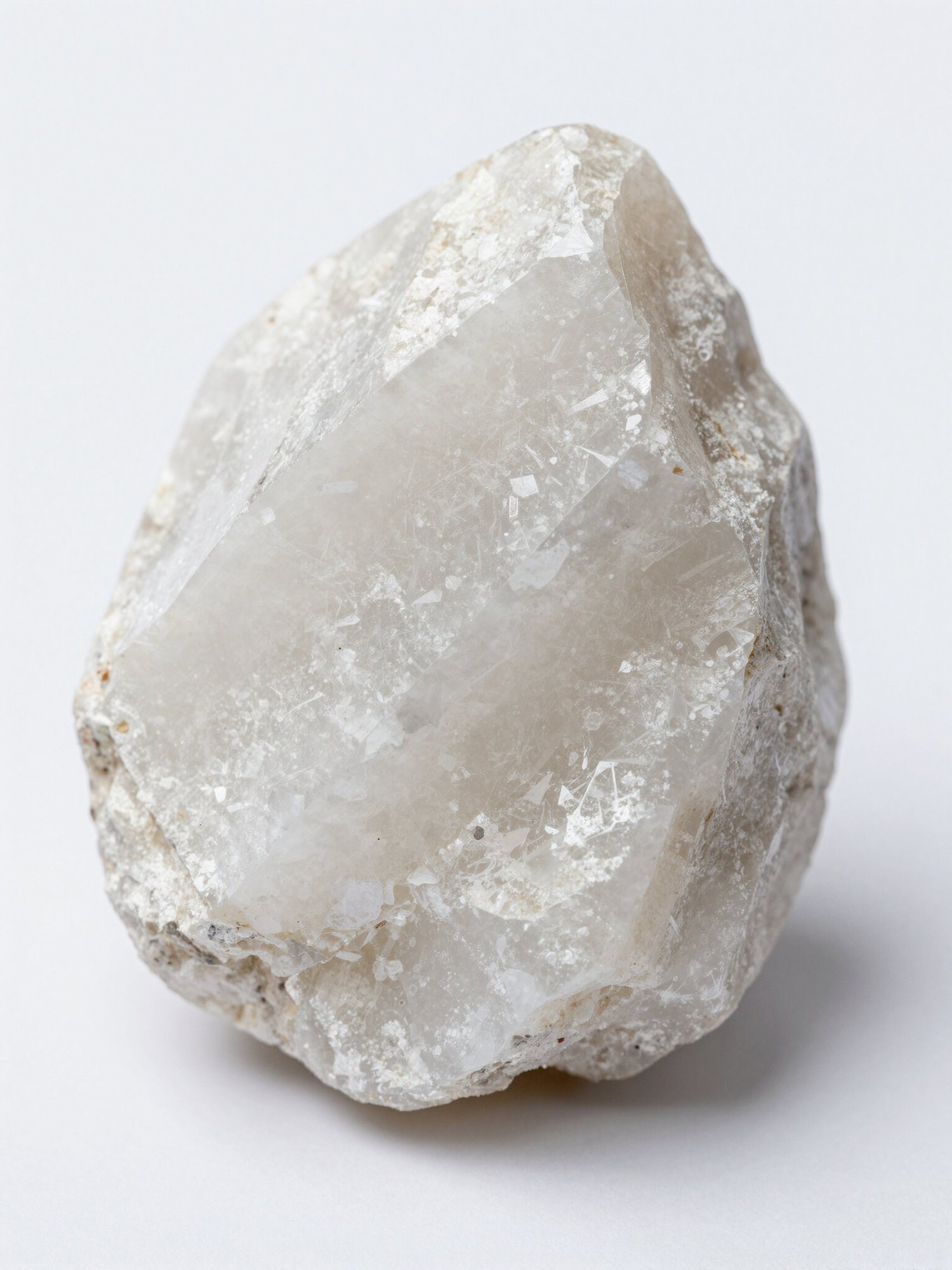 Fragmentos de feldespato blanco junto a feldespato molido